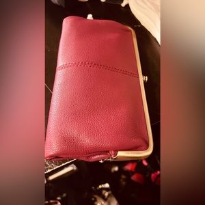 Frye red leather wallet